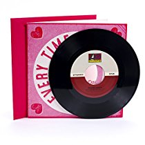 Hallmark Valentine's Day Card with Vinyl Record (Real Bruno Mars 45 Record and 2 songs)